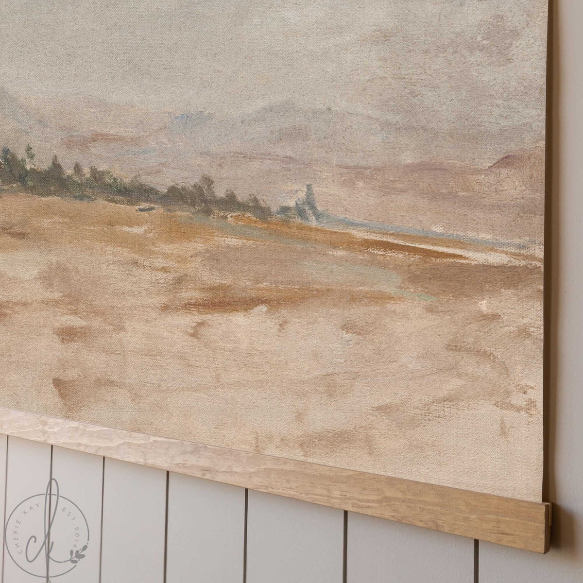 Watercolor Nature Landscape Painting | Extra Large Canvas Wall Art | Mountain Scene Wall Hanging | Oversized Living Room Wall Decor | T29