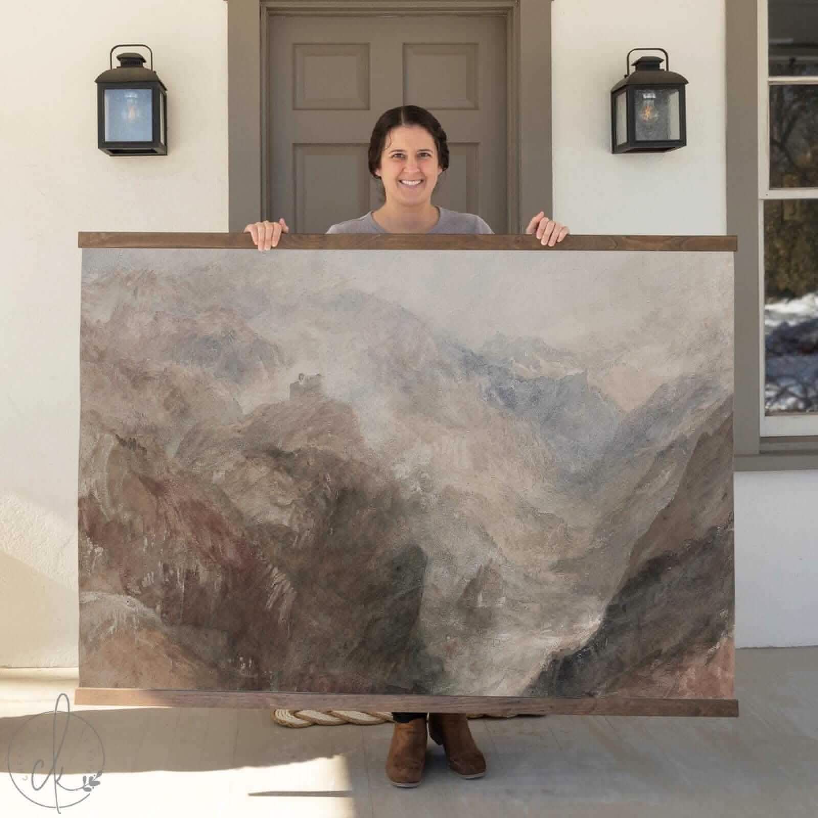 Large Mountain Landscape Canvas Wall Hanging | T1