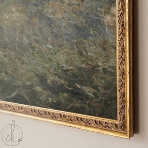 Framed Wall Artwork | Vintage Field Painting | Landscape Painting Canvas Print | Neutral Wall Art | Large Living Room Art | N64