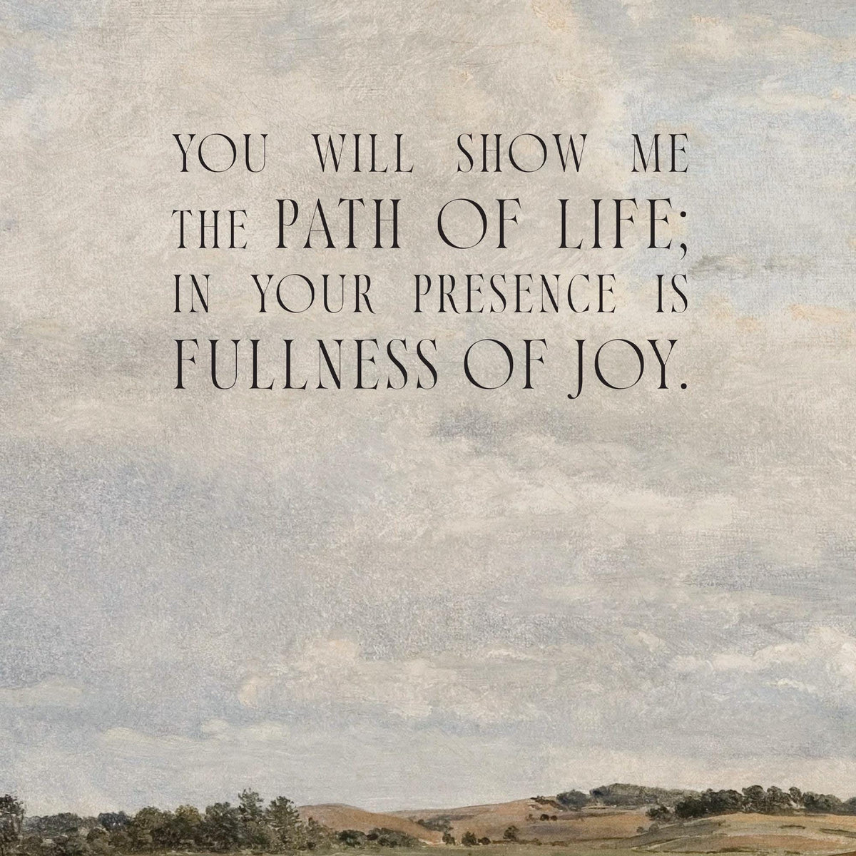 Pastoral Landscape Art | Framed Scripture Wall Decor | Vintage Christian Bible Verse Print | N50