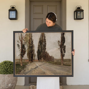 European Landscape Art | Gold Framed Vintage Wall Decor | Country Painting Print | N48