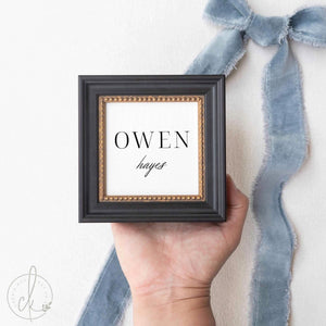Personalized Newborn Photo Prop | Hospital Name Sign With Month Milestone Option | Baby Boy Name Sign For Nursery Decor | B1