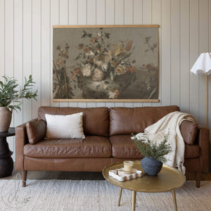 Large Floral Canvas Tapestry Wall Hanging | Cottagecore Botanical Still Life Art Print | Elegant Botanical Wall Decor | T74