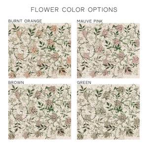 William Morris Botanical Wall Art | Vintage Floral Print | Large Canvas Art | Pink Wildflower Pattern | Living Room Decor | N87