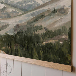 Mountain Artwork Canvas Wall Hanging | Vintage Mountain Landscape Art | Rustic Home Decor | Nature Canvas Tapestry | T71