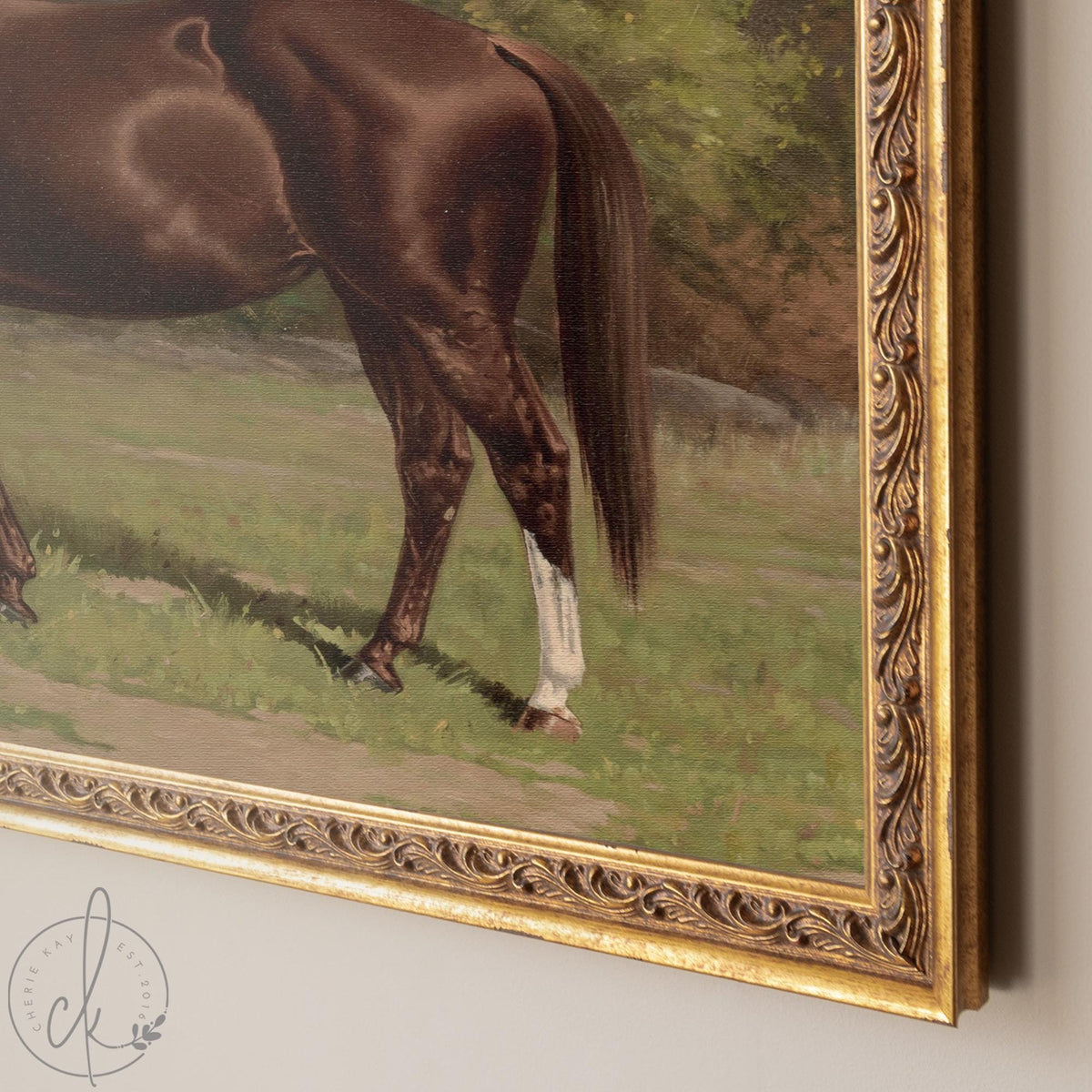 Horse Wall Art | Framed Nursery Animal Prints | Large Canvas Horse Wall Art | Horse Wall Art Framed | Animal Wall Art for Nursery | N82