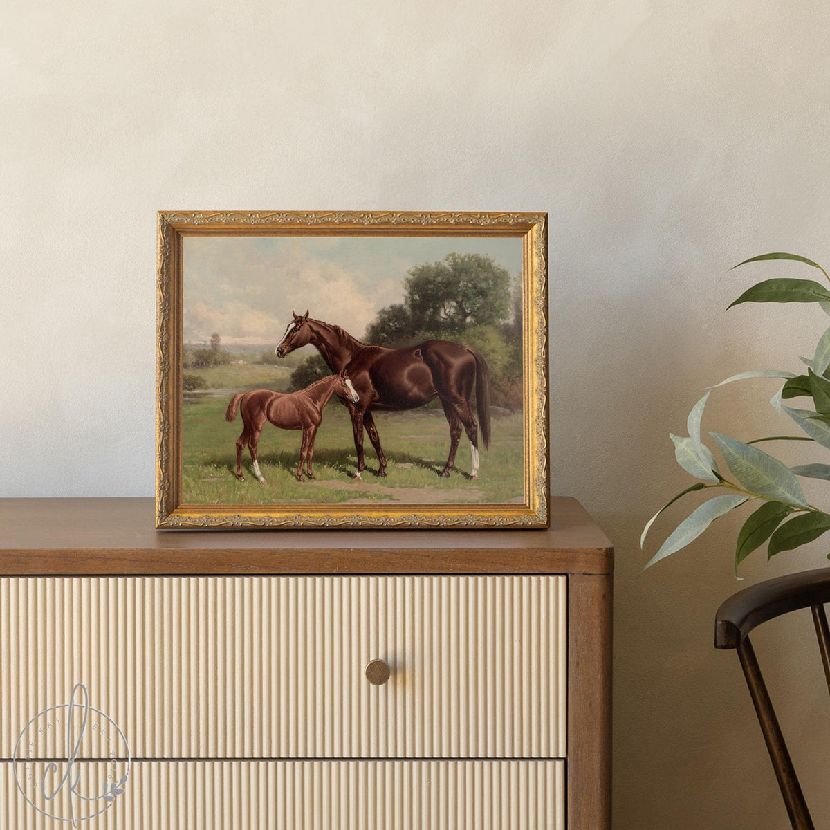 Horse Wall Art | Framed Nursery Animal Prints | Large Canvas Horse Wall Art | Horse Wall Art Framed | Animal Wall Art for Nursery | N82