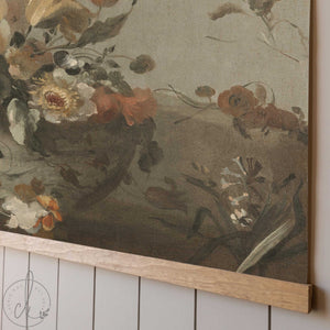 Large Floral Canvas Tapestry Wall Hanging | Cottagecore Botanical Still Life Art Print | Elegant Botanical Wall Decor | T74