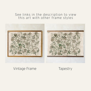William Morris Botanical Wall Art | Vintage Floral Print | Large Canvas Art | Pink Wildflower Pattern | Living Room Decor | N87