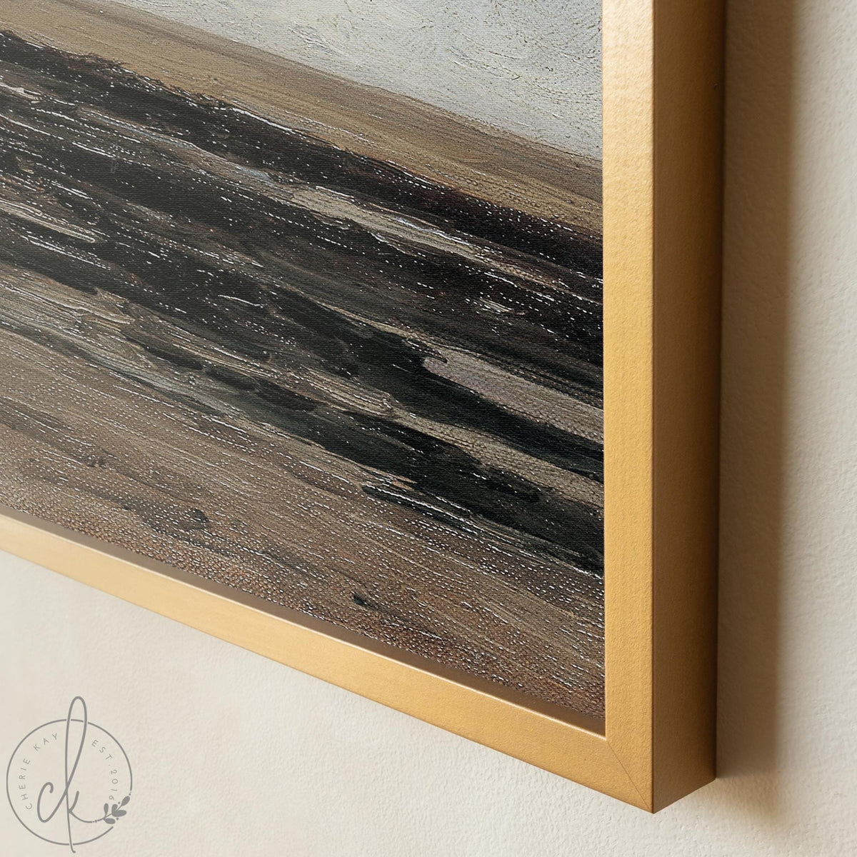 Coastal Wall Art Framed | Stormy Seascape Canvas Print | Large Ocean Painting | Moody Beach Artwork For Living Room | N243