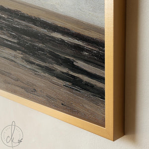 Coastal Wall Art Framed | Stormy Seascape Canvas Print | Large Ocean Painting | Moody Beach Artwork For Living Room | N243