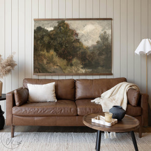 Oversized Wall Art | Impressionist Landscape Canvas Tapestry | Large Wall Art for Living Room | Extra Large Horizontal Wall Decor | T80