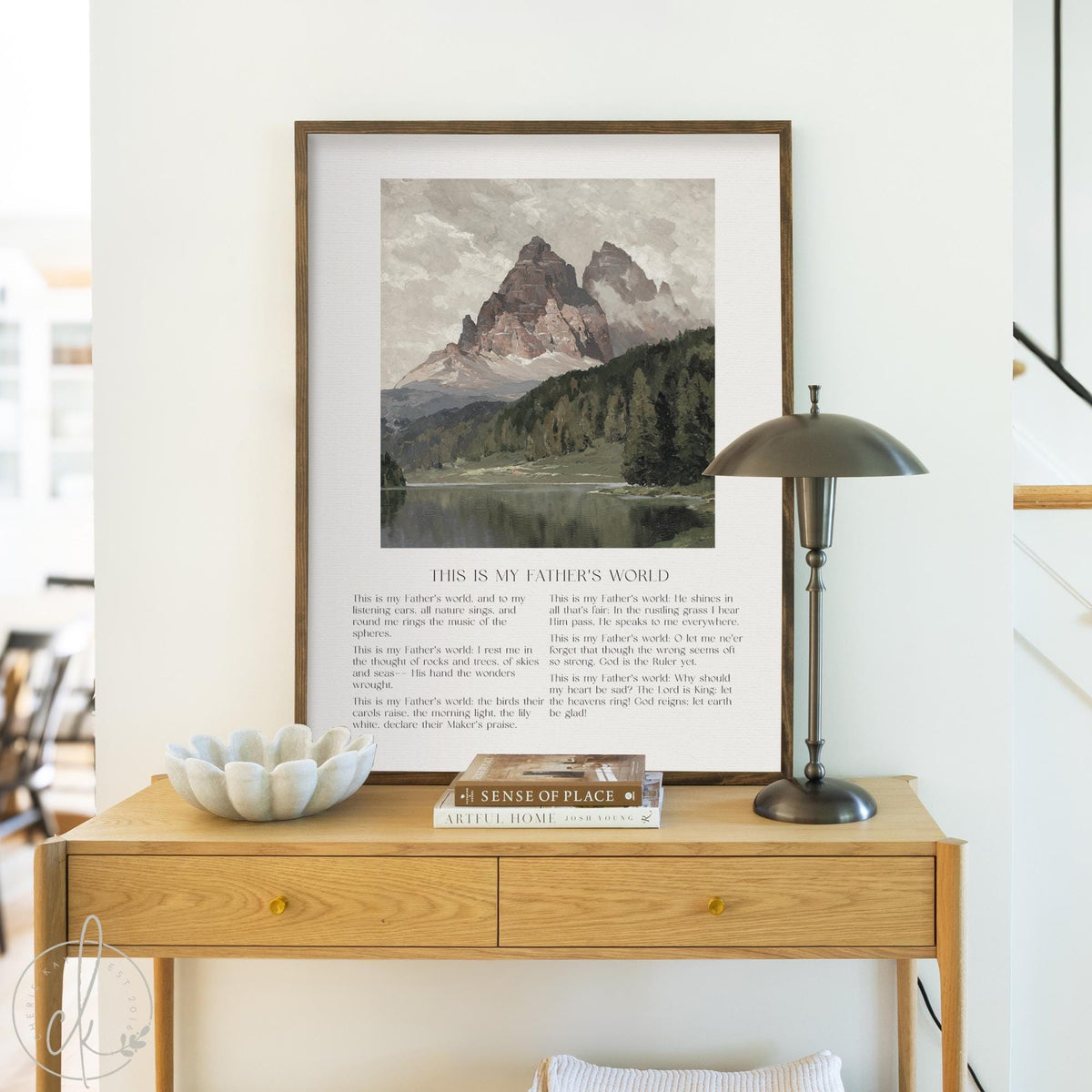 This Is My Fathers World Wall Art | Christian Wall Art Landscape | Large Mountain Framed Wall Art | Inspirational Home Decor | N244