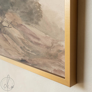 Autumn Trees Artwork | Fall Trees Painting | Autumn Wall Art with Natural Wood Frame | Fall Foliage Wall Art for Living Room | N116