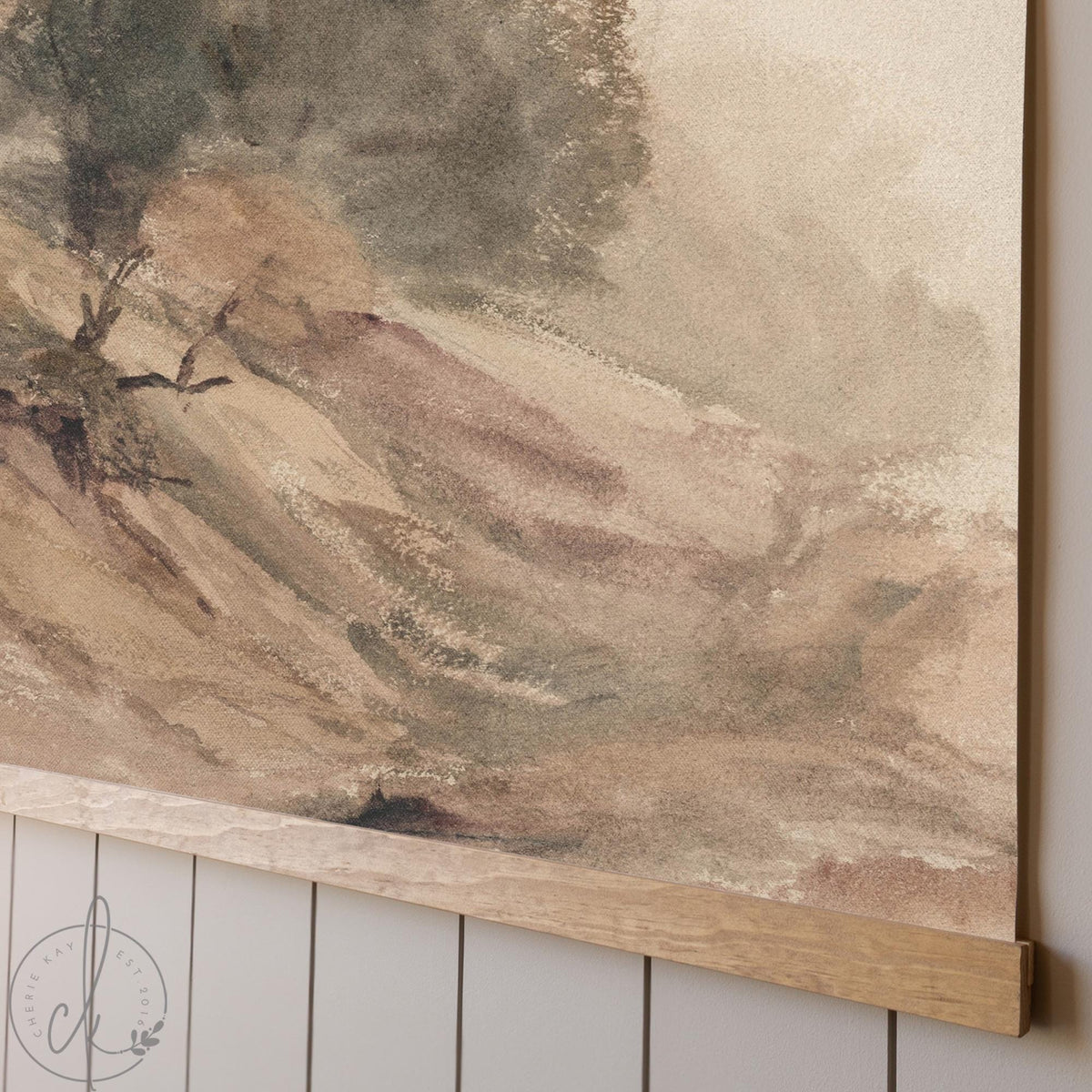 Autumn Landscape Painting | Fall Canvas Wall Art | Large Fall Wall Art | Earth Tone Nature Decor | Canvas Tapestry for Home Decor | T83
