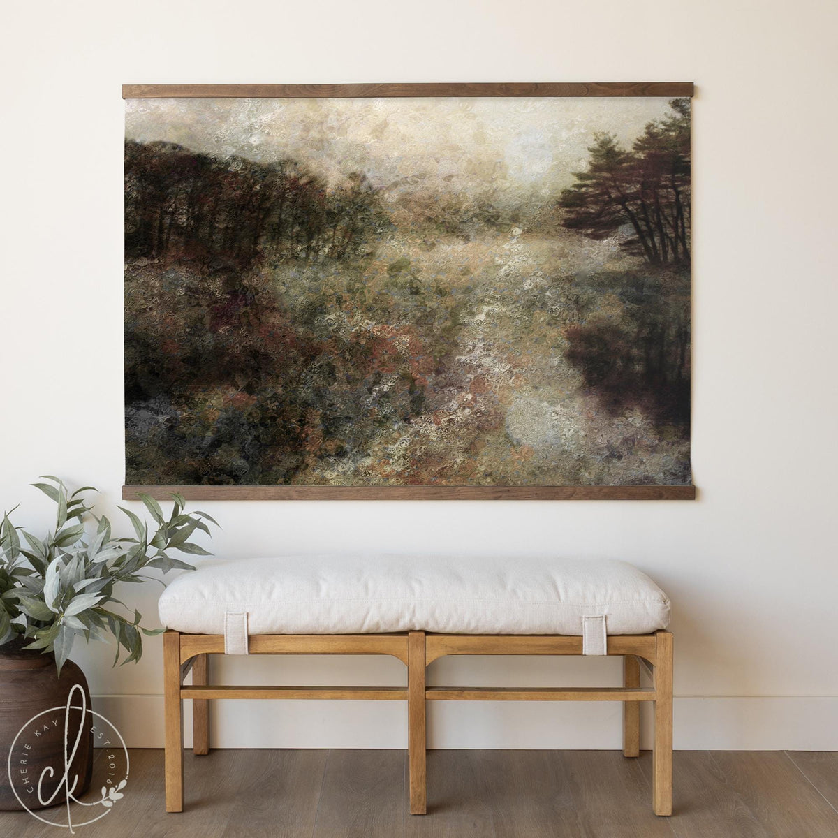 Abstract Floral Wall Art | Large Floral Canvas Wall Art | Wildflower Field Painting | Modern Floral Wall Art for Living Room | T84