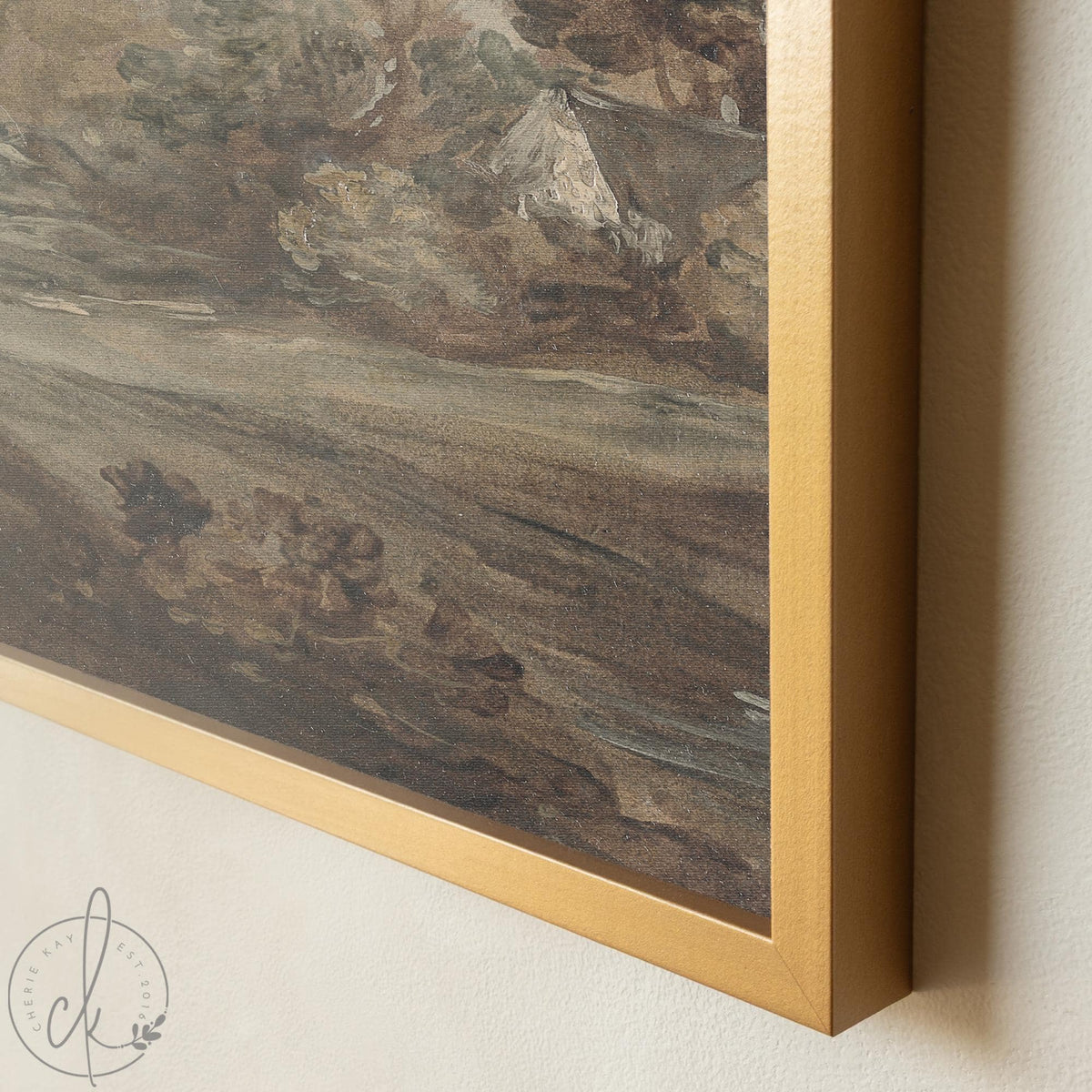 Autumn Landscape Painting | Fall Trees Painting with Natural Wood Frame | Autumn Canvas Wall Art | Fall Wall Decor for Living Room | N231