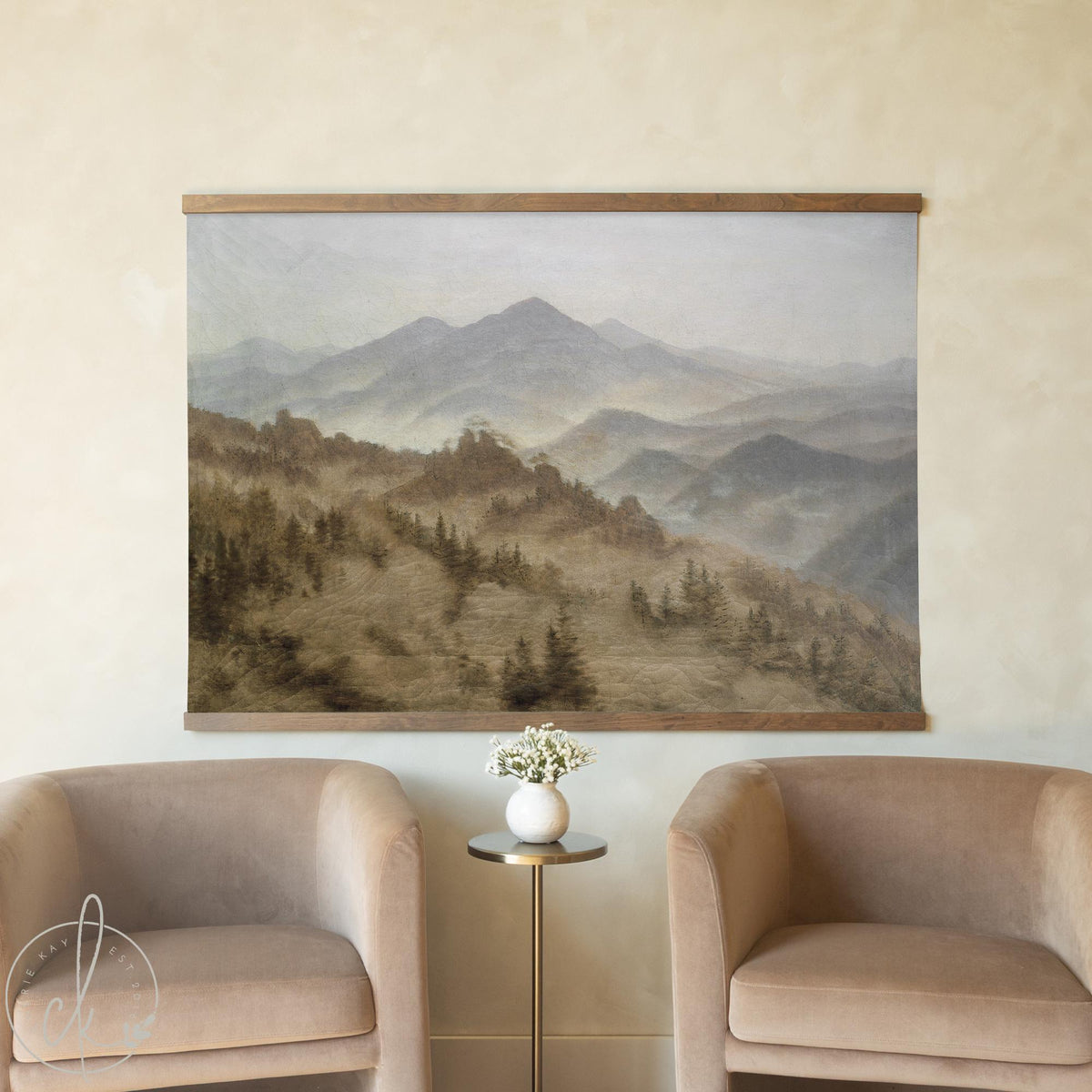 Large Mountain Wall Art | Oversized Landscape Canvas Wall Hanging | Nature Wall Art | Extra Large Tapestry Wall Hanging | T90