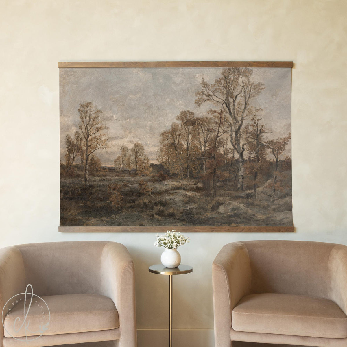 Autumn Landscape Wall Art | Fall Landscape Wall Art | Large Wall Tapestry | Nature Wall Tapestry | Vintage Landscape Wall Art | T91
