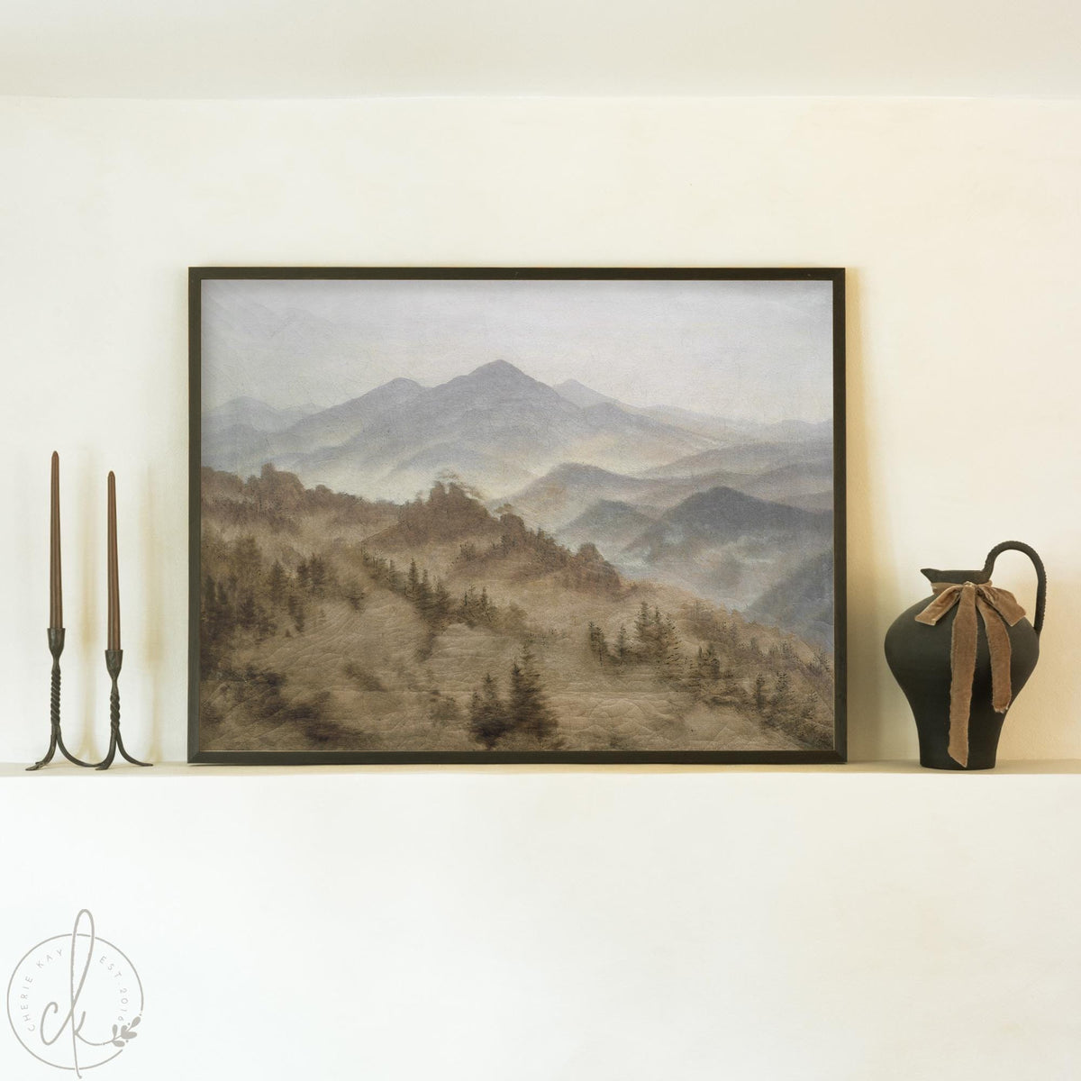 Mountain Scene Painting | Large Wall Art for Living Room | Framed Landscape Canvas | Oversized Nature Wall Decor | Bedroom Wall Art | N229