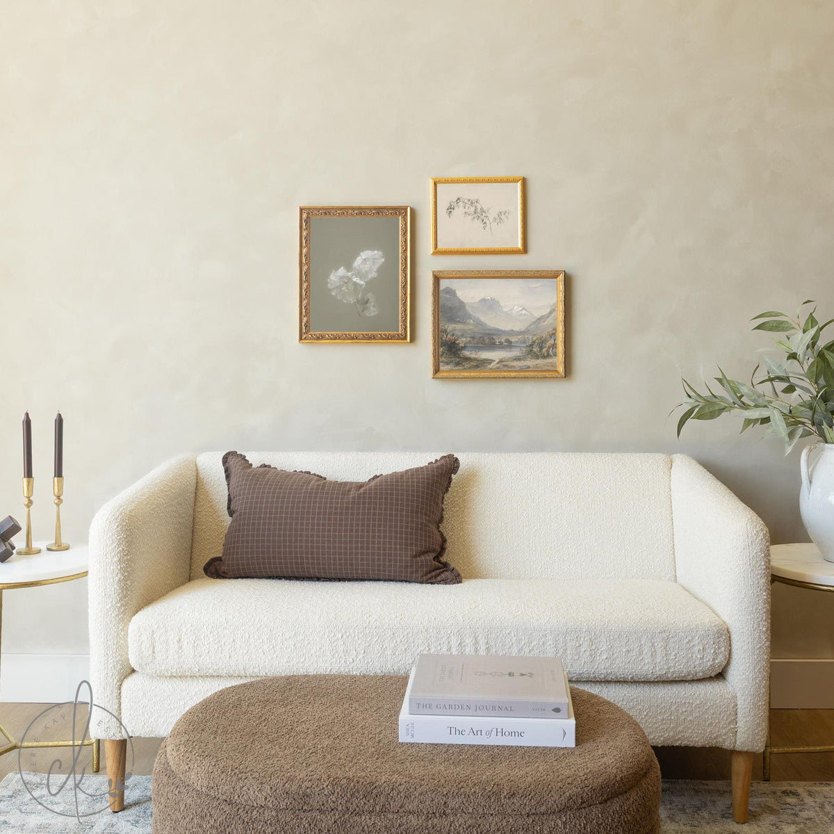 Living Room Wall Art | Framed Gallery Set | Vintage Landscape and Botanical Decor | G42