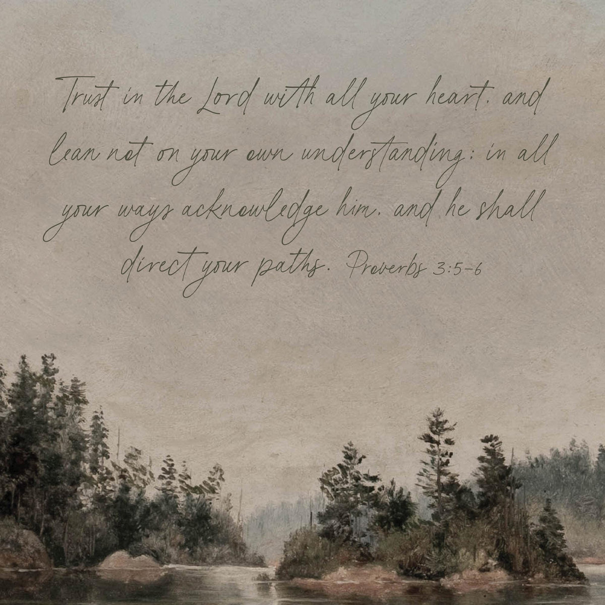 Christian Home Decor | Bible Verse Wall Art with Proverbs 3:5-6 | Large Canvas Wall Art | Christian Wall Art for Living Room | T92