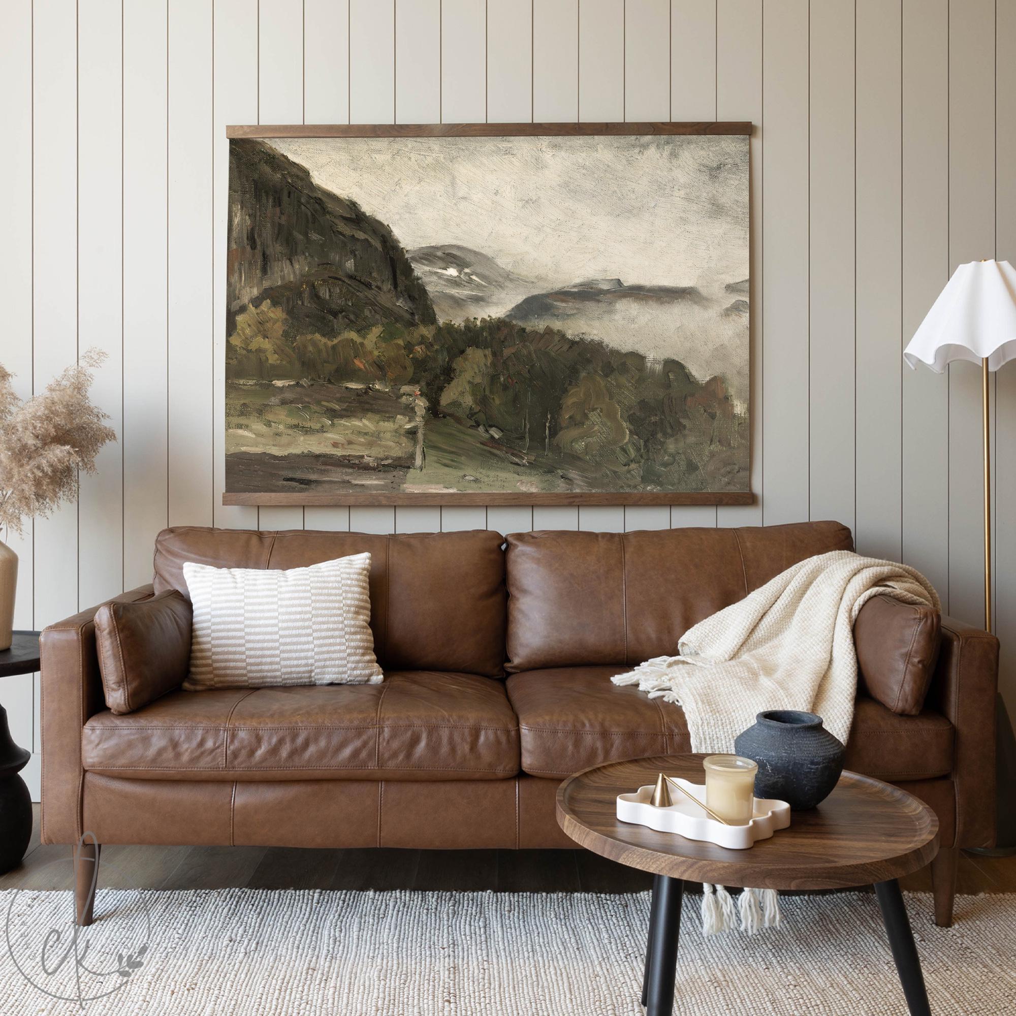 Large Mountain Wall Art - Extra Large Canvas Landscape Decor 42 x 59.5 / No Frame/Canvas Only, image size:2000x2000