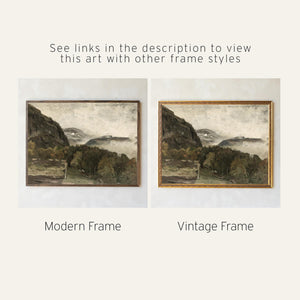 Large Mountain Wall Art | Canvas Mountain Wall Art for Living Room | Moody Landscape Wall Decor | Extra Large Wall Art | T79