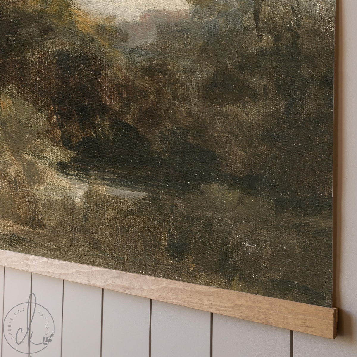 Oversized Wall Art | Impressionist Landscape Canvas Tapestry | Large Wall Art for Living Room | Extra Large Horizontal Wall Decor | T80