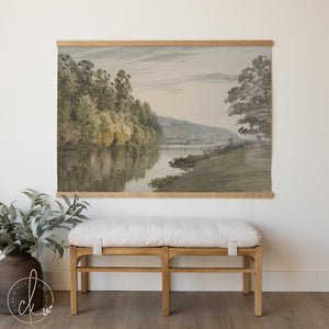 Psalm 23 Wall Art | Large Canvas Wall Hanging with Bible Verse | Christian Wall Decor | Inspirational Landscape Art | T81