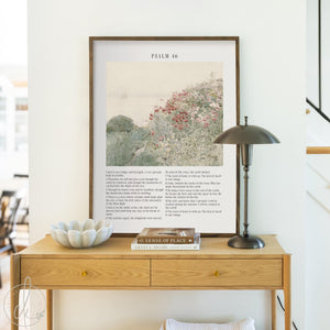 Psalms 46 Artwork | Large Framed Landscape Bible Verse Art | Christian Wall Decor | Childe Hassam Painting | Scripture Wall Art | N215