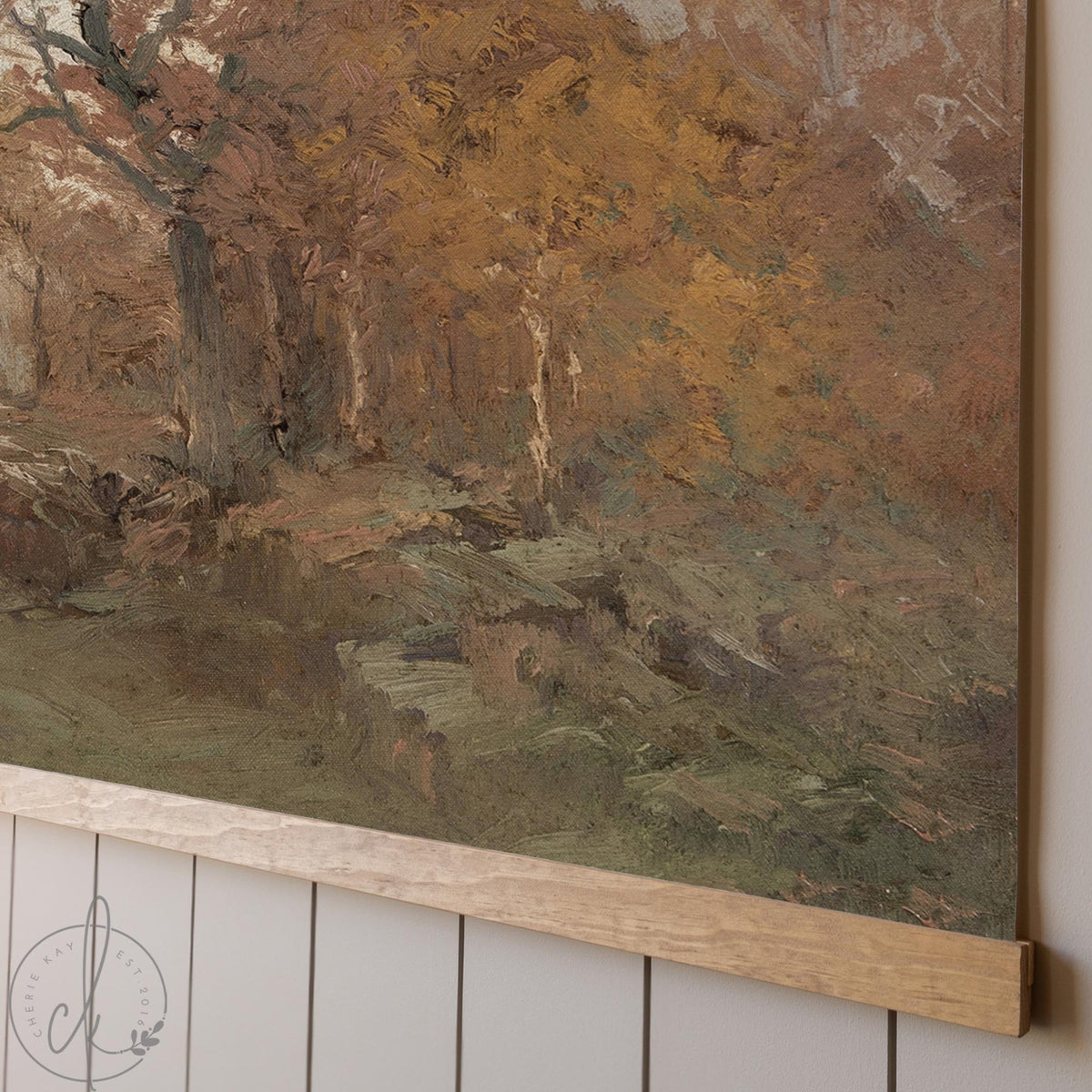Autumn Tree Painting | Fall Landscape Painting on Canvas | Large Tree Painting | Forest Landscape Wall Art | Nature Wall Painting | T87