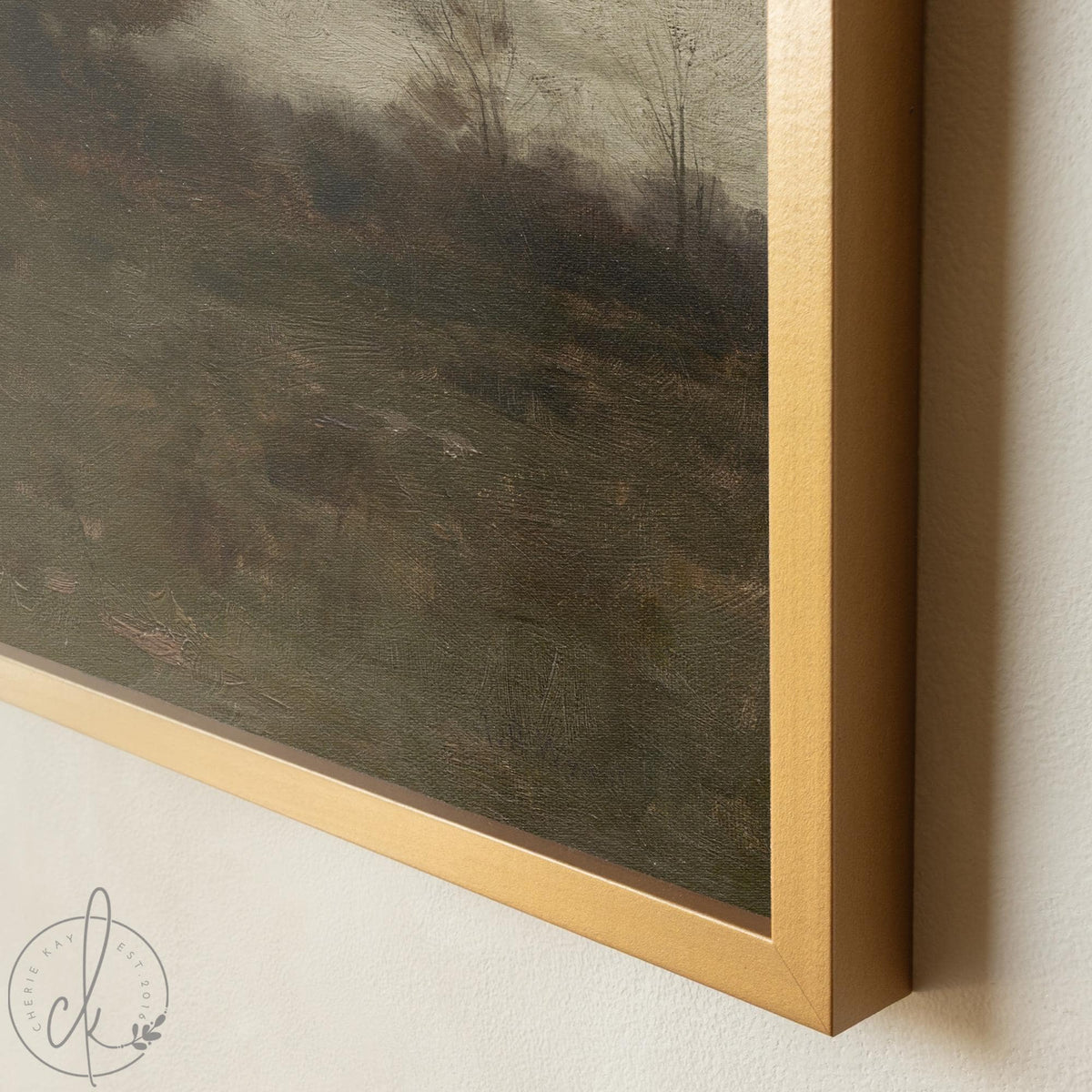Moody Landscape Art | Large Autumn Wall Art | Framed Landscape Painting | Nature Oil Artwork for Living Room Decor | Vintage Wall Art | N68