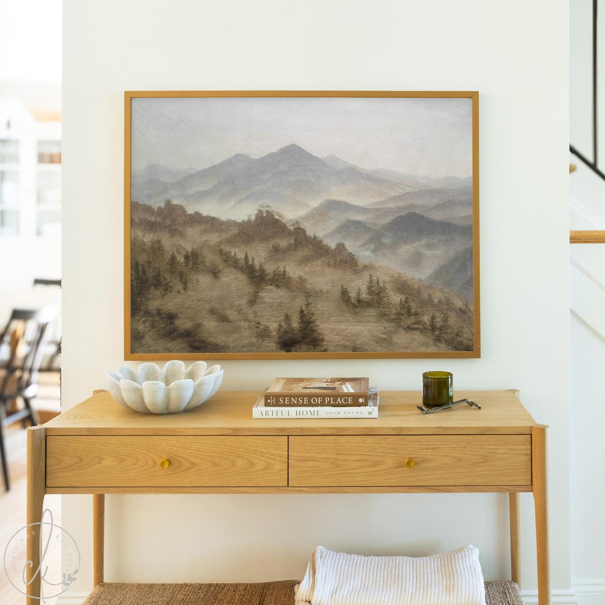 Mountain Scene Painting | Large Wall Art for Living Room | Framed Landscape Canvas | Oversized Nature Wall Decor | Bedroom Wall Art | N229