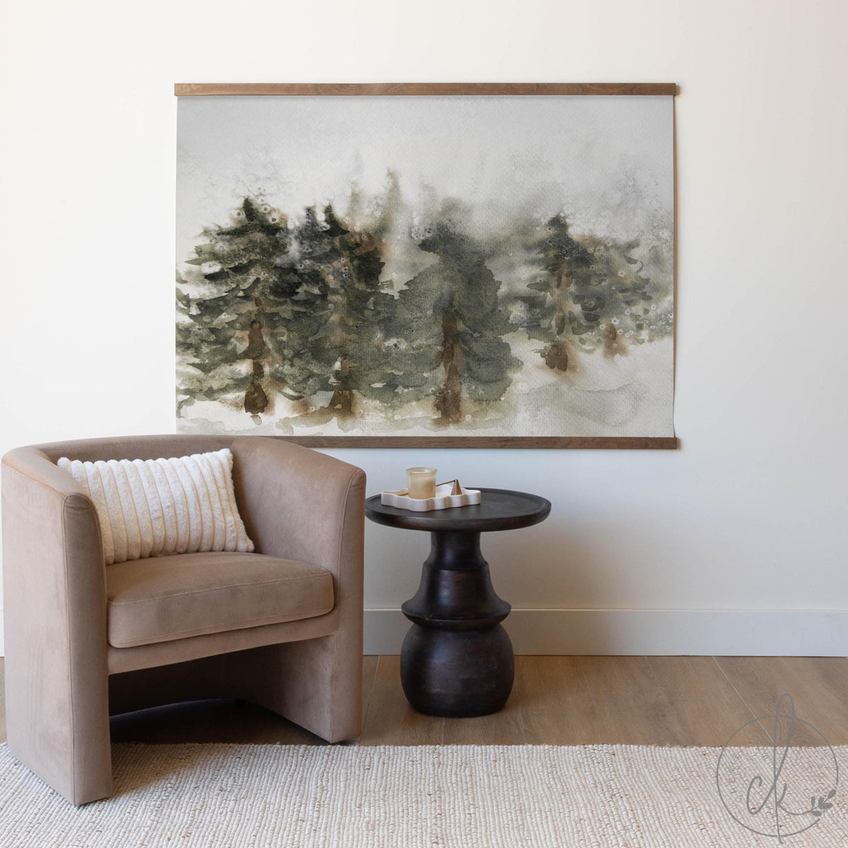 Christmas Tree Wall Art | Holiday Wall Decor | Winter Wall Art | Large Canvas Wall Hanging | Oversized Wall Art | T99