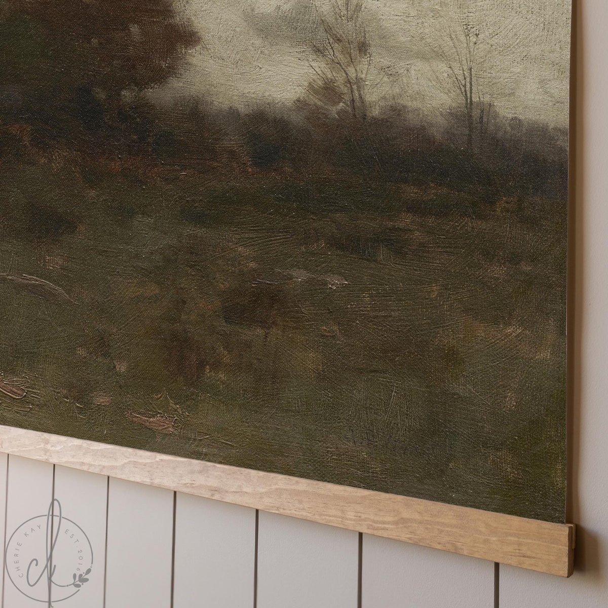 Fall Landscape Wall Art | Large Landscape Wall Art for Living Room | Autumn Landscape Painting | Moody Landscape Wall Hanging | T93
