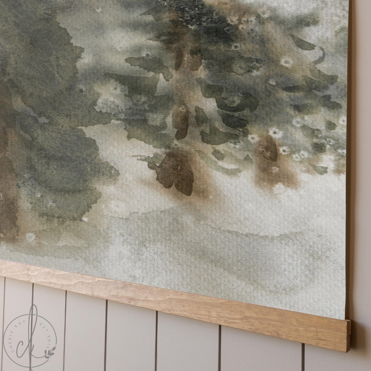 Christmas Tree Wall Art | Holiday Wall Decor | Winter Wall Art | Large Canvas Wall Hanging | Oversized Wall Art | T99
