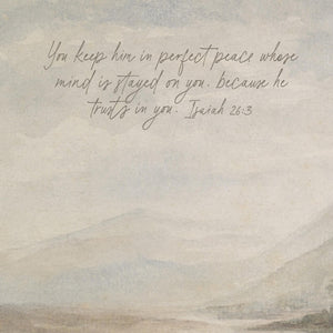 Large Scripture Wall Art | Isaiah 26:3 Bible Verse Canvas | T104