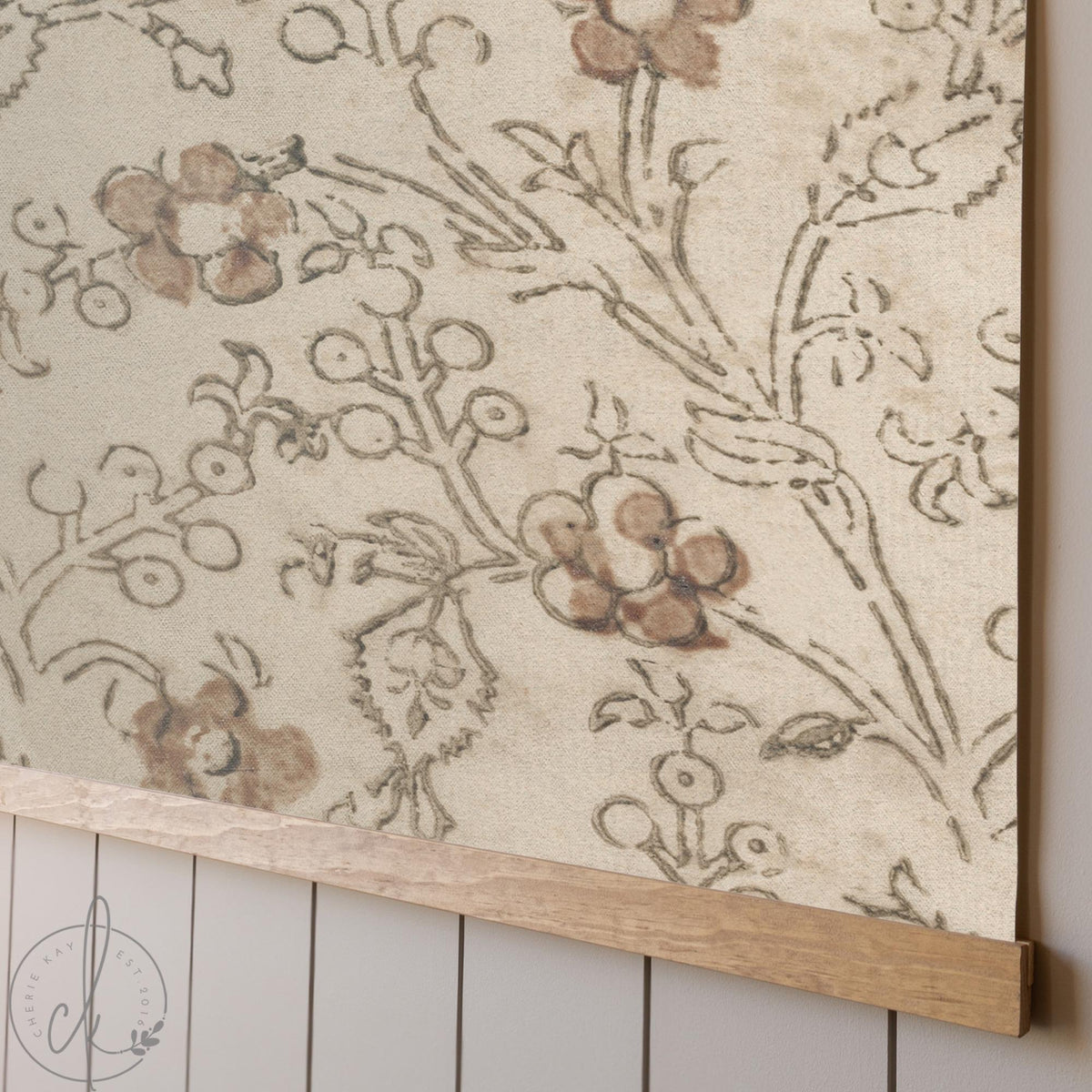 Textile Wall Art | Hanging Floral Fabric Wall Decor | T105