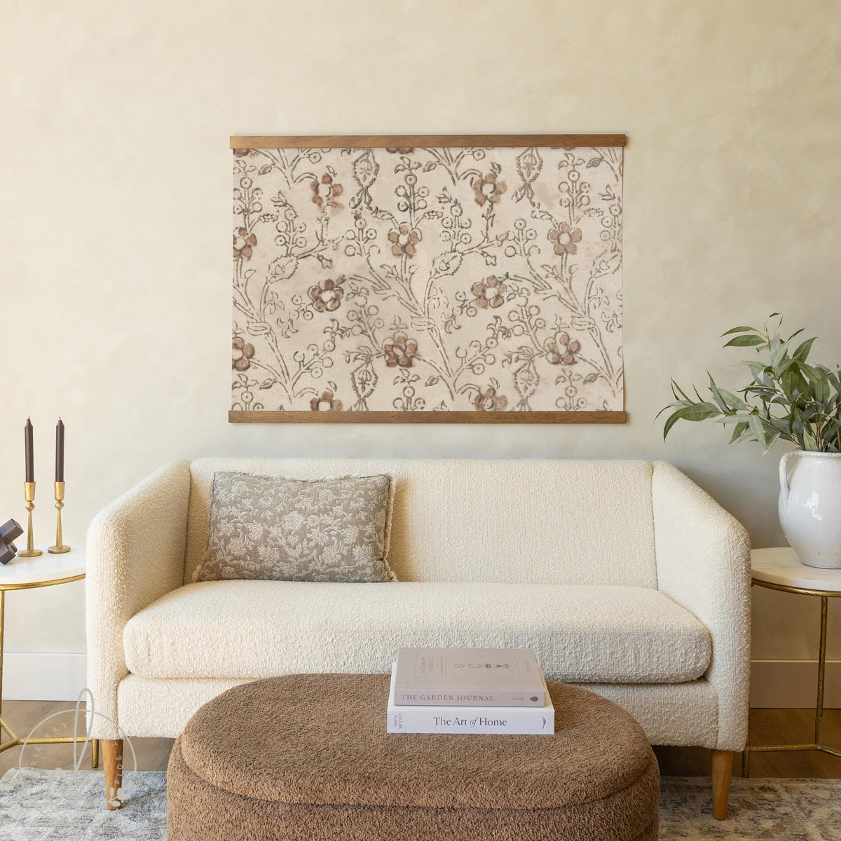 Textile Wall Art | Hanging Floral Fabric Wall Decor | T105