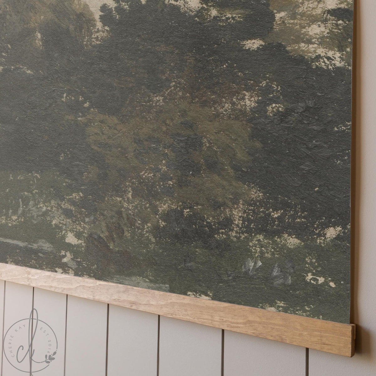 Impressionist Landscape Art | Large Canvas Tapestry | Vintage Tree and River Wall Hanging | T107