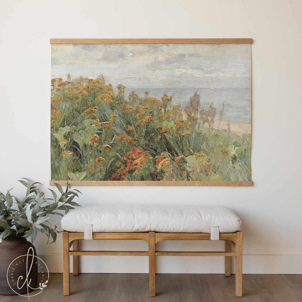 Floral Wall Art | Large Canvas Flower Landscape | T112