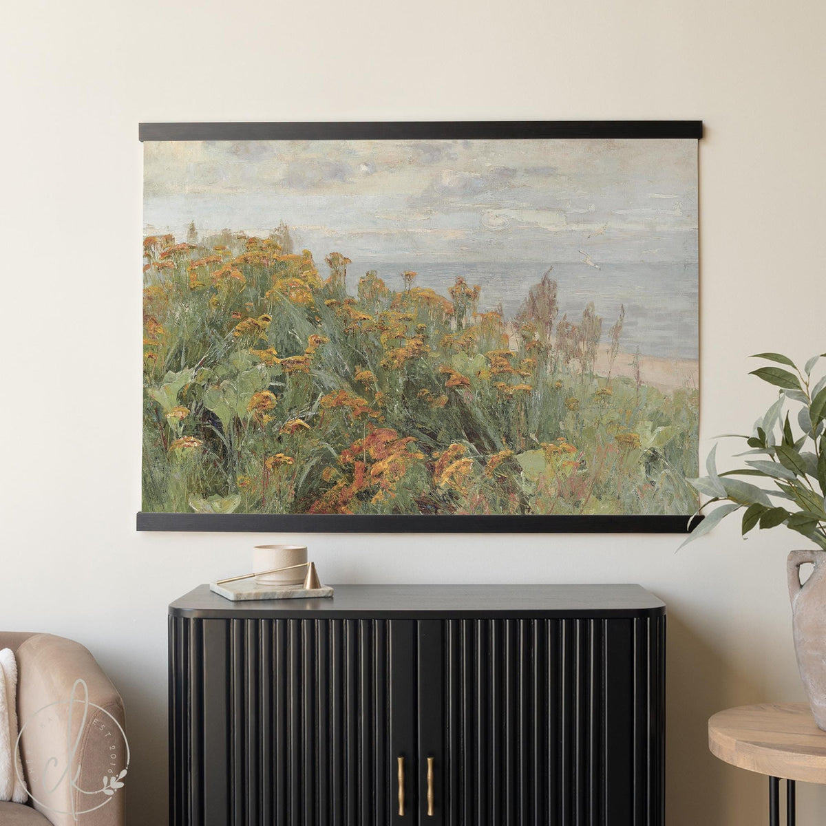 Floral Wall Art | Large Canvas Flower Landscape | T112