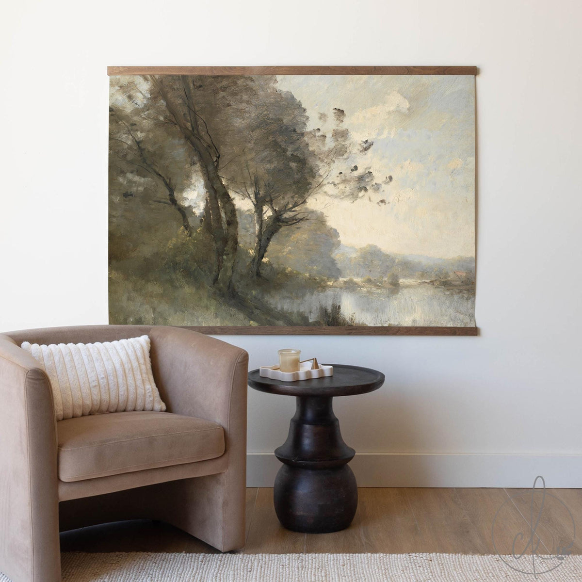 Large Wall Tapestry | Neutral Landscape Canvas Art | Nature Inspired Wall Hanging | T113