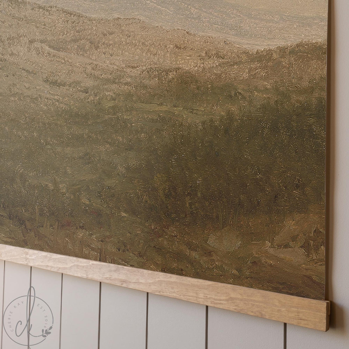 Christian Canvas Wall Art | Mountain Landscape Decor with Psalm 95:1-4 | T101