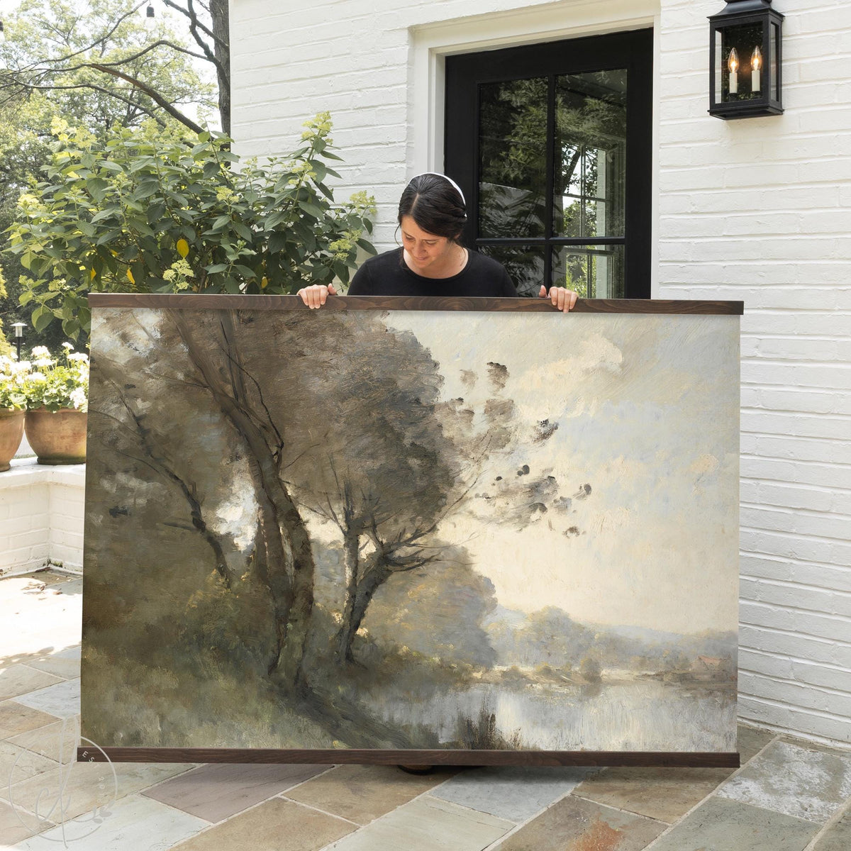 Large Wall Tapestry | Neutral Landscape Canvas Art | Nature Inspired Wall Hanging | T113