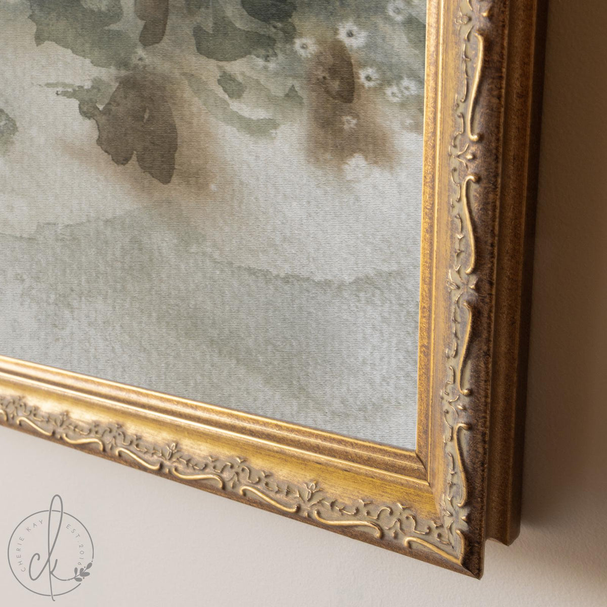 Christmas Wall Art | Winter Watercolor Landscape Painting | Framed Pine Tree Wall Decor | N200