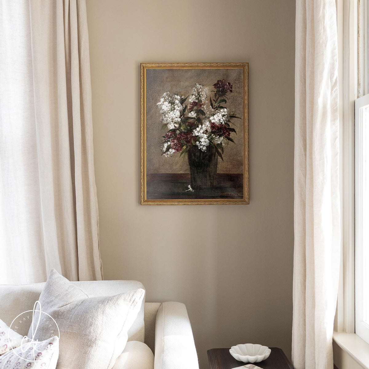 Vintage Botanical Painting | Flower Bouquet Wall Art | N206