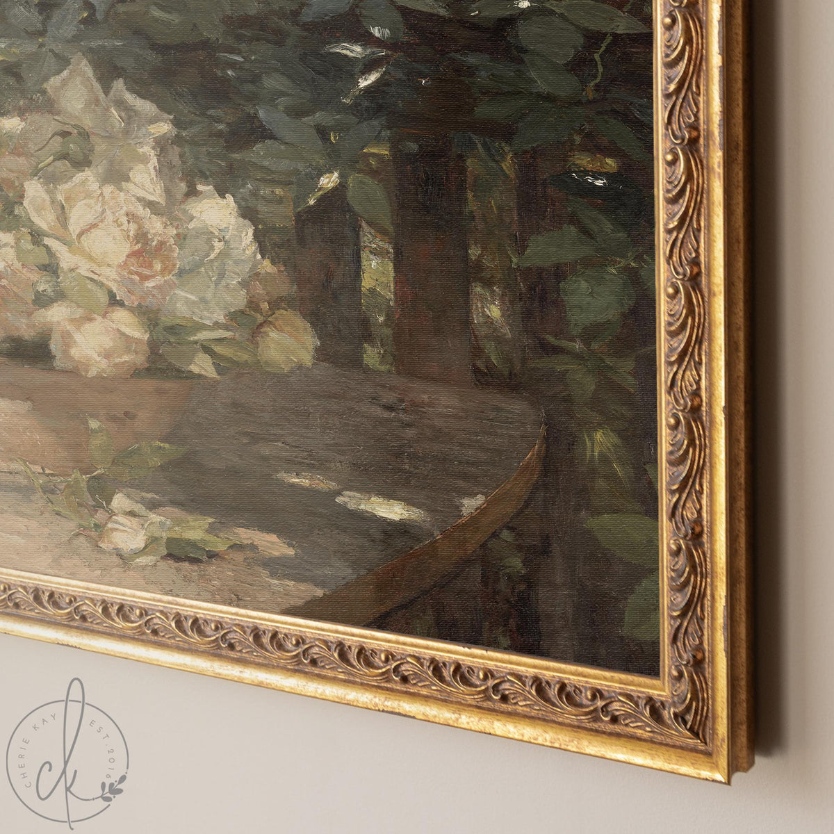 Antique Botanical Art | Framed Floral Still Life | Vintage Flower Wall Decor | N45