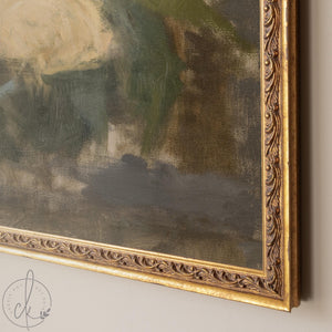 Impressionist Floral Art | Framed Gold Oil Painting | N125